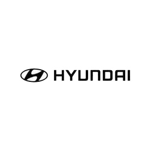 Hyundai text and logo listed in hyundai decals.