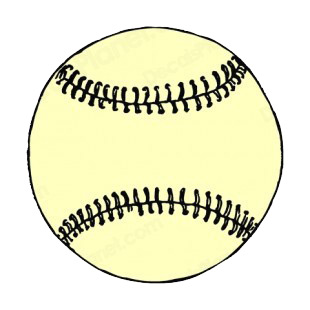 Baseball ball listed in baseball and softball decals.