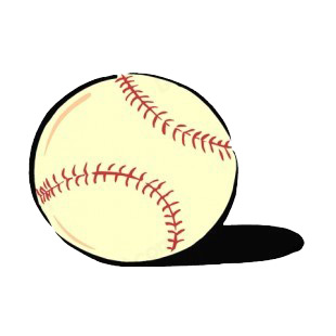 Baseball ball with shadow listed in baseball and softball decals.