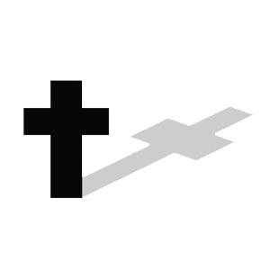 Cross with shadow listed in crosses decals.