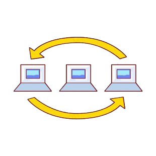 Computer network listed in business decals.