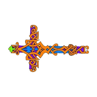 Blue and orange cross listed in crosses decals.