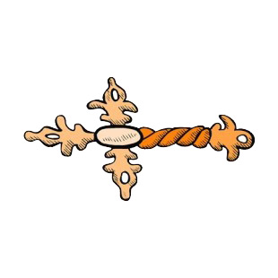 Beige and orange nestorian cross listed in crosses decals.