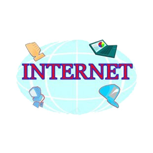 Internet world communication listed in business decals.