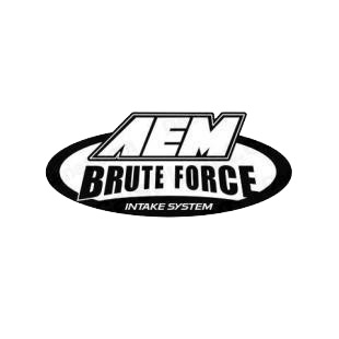 AEM Brute force intake system listed in performance logo decals.