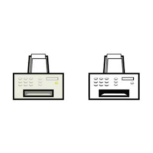 Top loader printer listed in business decals.