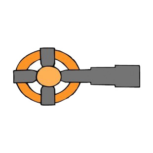 Grey and orange celtic cross listed in crosses decals.