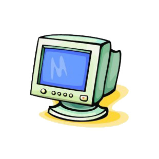 CRT monitor listed in business decals.