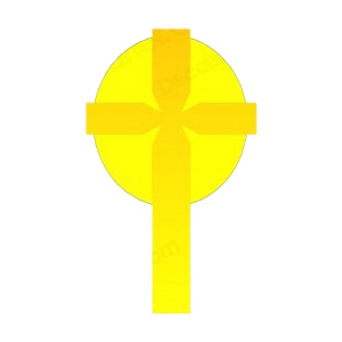 Gold celtic cross listed in crosses decals.