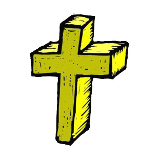 Yellow 3D cross listed in crosses decals.