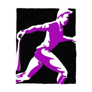 Baseball batter portrait listed in baseball and softball decals.