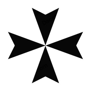 Maltese cross listed in crosses decals.