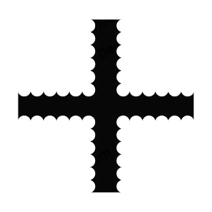 Engrailed cross listed in crosses decals.