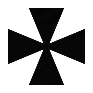 Maltese cross listed in crosses decals.