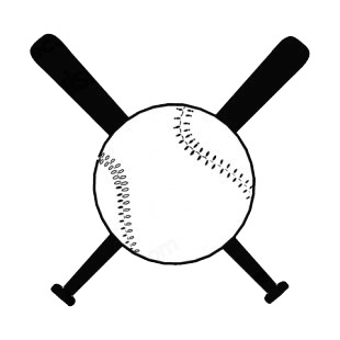 Baseball bats and ball listed in baseball and softball decals.
