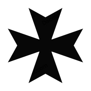 Maltese cross listed in crosses decals.