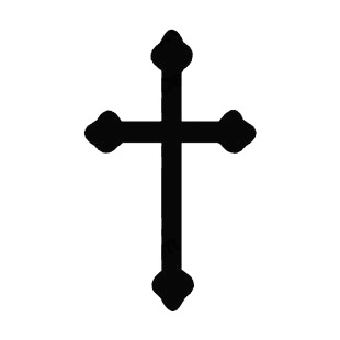 Budded cross listed in crosses decals.