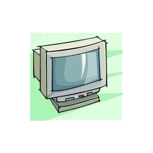 CRT monitor listed in business decals.