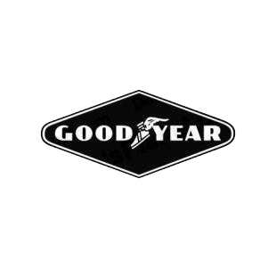 Good Year goodyear listed in performance logo decals.