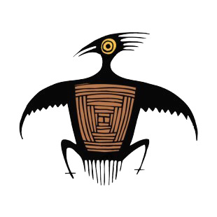 Black and brown bird figure listed in figures and artifacts decals.