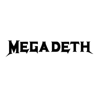 Megadeth logo listed in famous logos decals.