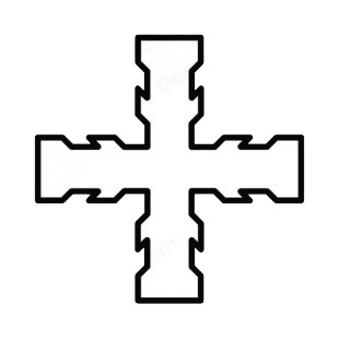 Raguly cross listed in crosses decals.