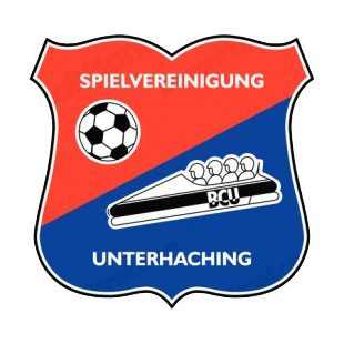 Spielvereinigung unterhaching soccer team logo listed in soccer teams decals.