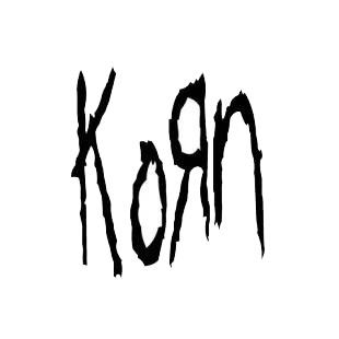 Korn logo listed in famous logos decals.