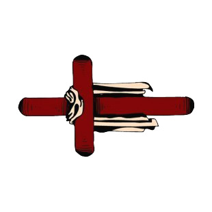 Brown shrouded Cross listed in crosses decals.