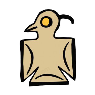Beige bird with yellow eyes figure listed in figures and artifacts decals.