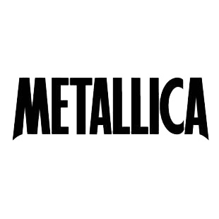 Metallica logo listed in famous logos decals.
