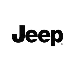 Jeep text logo listed in jeep decals.
