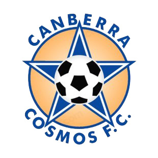 Canberra Cosmos FC soccer team logo listed in soccer teams decals.