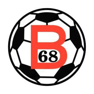 B68 Toftir soccer team logo listed in soccer teams decals.