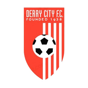 Derry City FC soccer team logo listed in soccer teams decals.