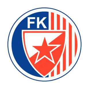 Fk crvena zvezda soccer team logo soccer teams decals, decal sticker #13535