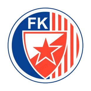 FK Crvena Zvezda soccer team logo listed in soccer teams decals.