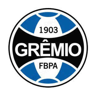 Gremio Foot Ball Porto Alegrense soccer team logo listed in soccer teams decals.