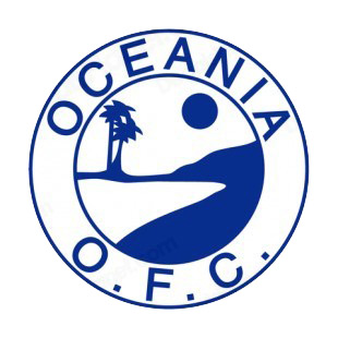Oceania Football Confederation OFC logo listed in soccer teams decals.