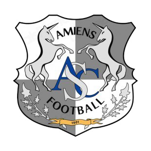 Amiens SC Football soccer team logo listed in soccer teams decals.
