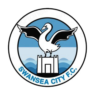 Swansea City FC soccer team logo listed in soccer teams decals.