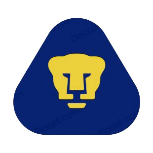 Club Universidad Nacional Pumas soccer team logo listed in soccer teams decals.