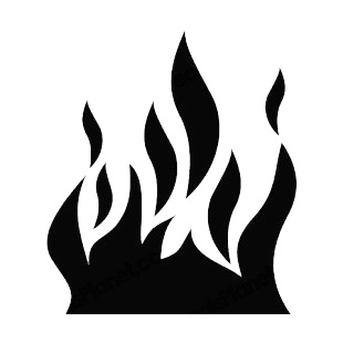 Fire flames listed in police and fire decals.