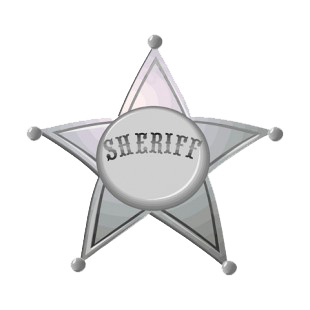 Sheriff badge listed in police and fire decals.