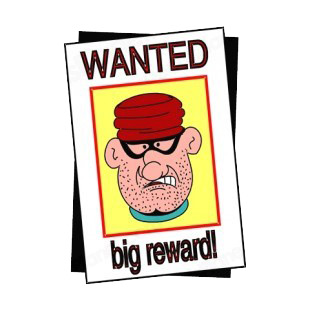 Crime wanted big reward listed in police and fire decals.