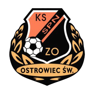 KSZO Ostrowiec Swietokrzyski soccer team logo listed in soccer teams decals.