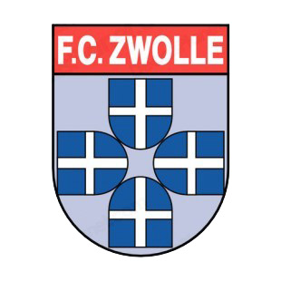 FC Zwolle soccer team logo listed in soccer teams decals.