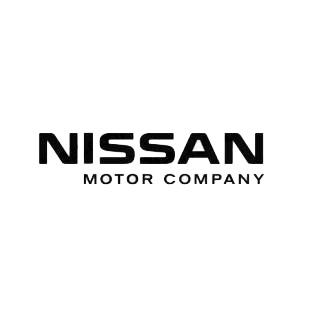 Nissan motor company listed in nissan decals.