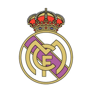 Real Madrid CF soccer team logo listed in soccer teams decals.