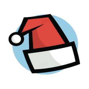 Santa hat blue backround listed in characters decals.
